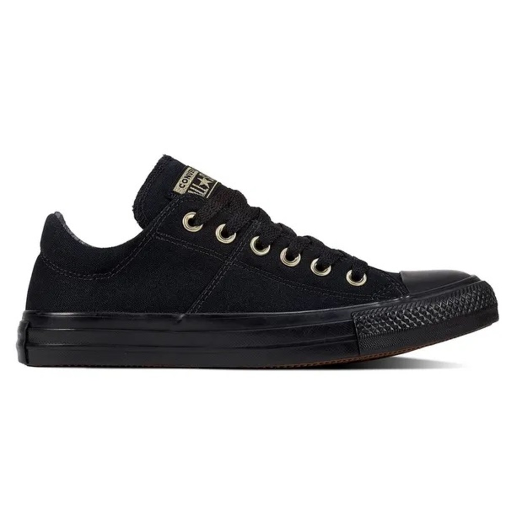 Converse Chunk Taylor Low Top Black Monochrome Gold Rivet Sneakers Women 10